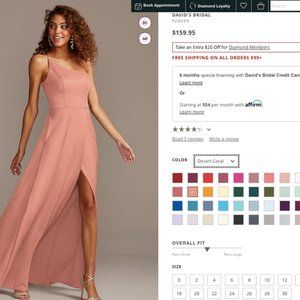 Brand new David's Bridal gown, size 4